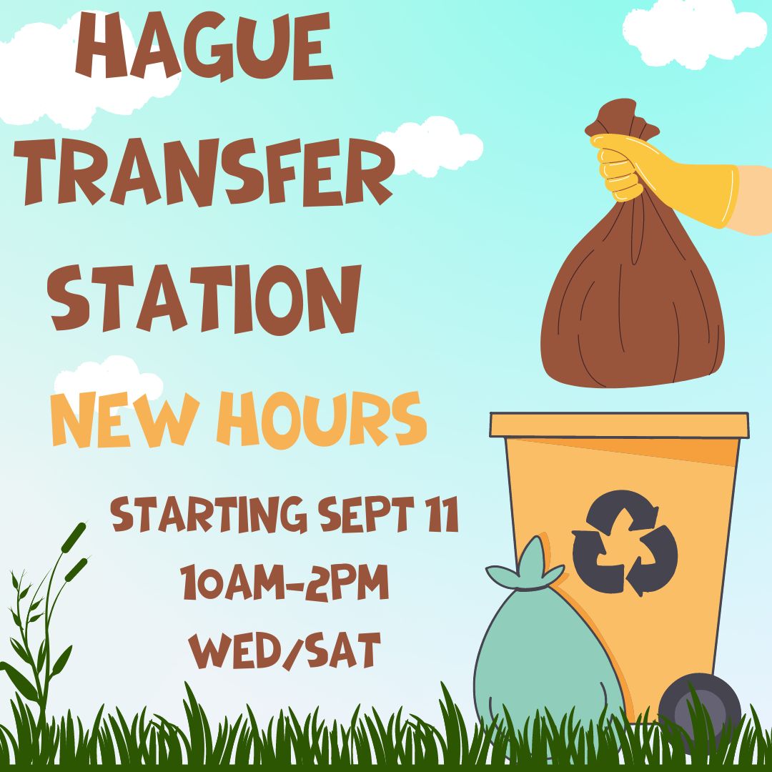 Fall hours for the Hague Transfer Station